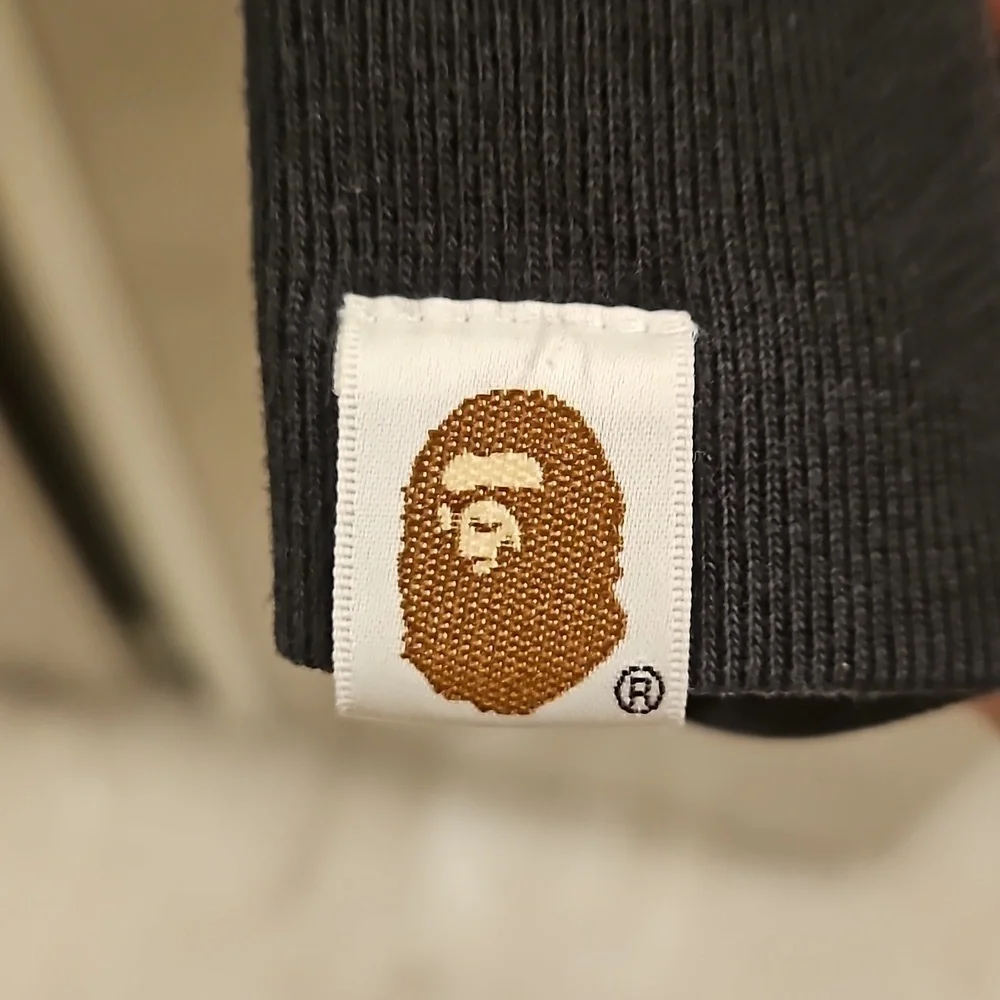 A BATHING APE BAPE Hoodie Sweatshirt ~ Black with Baby Milo Graphic Small